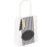 Folia 21200 - Lot de 20 Sacs en Papier Kraft - 12 x 5,5 x 15 cm - Blanc - pour Bricolage, décoration et Cadeau