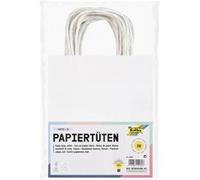 Sac en papier kraft, 180 x 80 x 210 mm, blanc