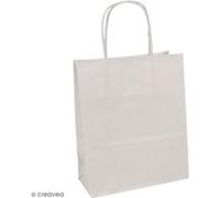 Sac en papier Kraft blanc - 16 x 21 x 8 cm - 25 pcs Blanc G