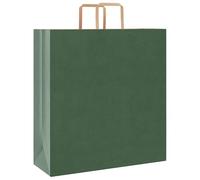Sac en Papier Kraft Lot de 250, Sac Cadeaux Pochette Papier Sachet Kraft 250 pcs avec poignées vert 45x17x48 cm