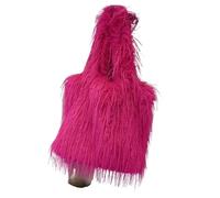 Sac en Peluche D'hiver Sac à main for femme, idéal for les fêtes, banquets et trajets quotidiens. bandoulière grande capacité, porté sous le bras. Vente en gros(Rose red)