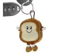 Sac en Peluche Mignon - Pochette de Monnaie Hamburger de Pain grillé drôle, Porte-clé de Dessin animé | Mini Sac à Fermeture éclair, Accessoires Cadeaux, Femmes Hommes Mode Transport