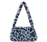 Sac En Peluche Mini sacs à bandoulière imprimé vache for femmes, main en peluche imprimés, d'hiver sous les bras, fourre-tout moelleux(K Small)
