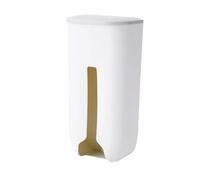 Sac en plastique de cuisine extractible, 2 pièces, distributeur sacs rangement, support poche à ordures mural, poubelle rechargeables, organisateur économiseur Pour Les Cuisines,Les Placards(White)