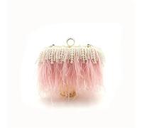 Sac en Plumes Sacs à main en fourrure for femmes, pochettes, sacs de soirée, sacs à main, plumes d'autruche, perles et diamants(Color 5)