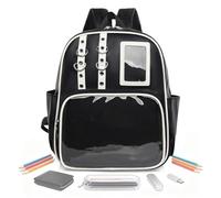 Sac En PU Mignon - Pochette de Rangement Esthétique avec Tableau d'Épingles - Pochette D'Affichage De Badges - Pour Travail Fitness Sport Quotidien Voyage Bagage Randonnée Comic Con Extérieur