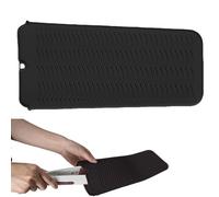 Sac en silicone résistant à la chaleur pour fer à lisser - Tapis de voyage antidérapant pour appareils de coiffure chauds (noir)