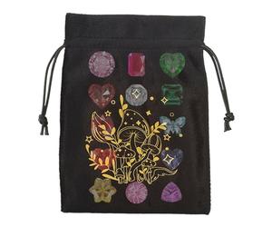 Sac en tissu de tarot - Sac de rangement avec cordon | Sac à dés et tarot en velours multifonctionnel | Titulaire de la carte de tarot | Sacs à bijoux pour cartes Oracle | Sacs, Ztd07-noir, Consulte