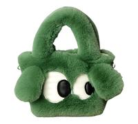 Sac en tissu en peluche pour femmes, sac à bandoulière mignon en peluche douce, petit sac à main avec fermeture éclair | Portefeuille familial Formed Ce sac en tissu doux est un rapport de voyage