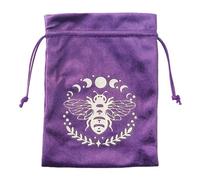 Sac en tissu pour tarot - Sac de rangement avec cordon de serrage | Sac multifonctionnel pour tarot et écrous en tissu de velours | Porte-cartes de tarot | Sacs à bijoux avec cartes Oracle |