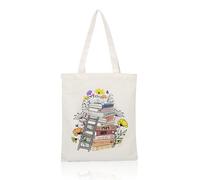 Sac en Toile à Bandoulière et Main Pliable - Courses, Cadeau, Emballage Imprimé, Réutilisable en Tissu, Multicolore, 35 x 40 cm