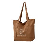 Sac en Toile avec Logo Personnalisé, Sacs À Main De Grande Capacité pour Femmes, Fourre-Tout De Style Japonais et Coréen, Sac À Bandoulière avec Image Imprimée et Nom Color3,47 * 18 * 37cm