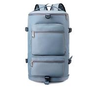 Sac en toile de gymnastique - Sac d'entraînement de voyage sportif avec séparation humide sèche et compartiment à chaussures | Sac de fitness imperméable léger pour homme et femme, large DIS, bleu