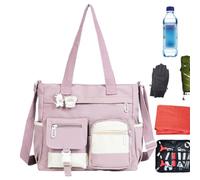 Sac en toile imperméable robuste avec beaucoup d'espace de rangement pour | Compagnon pratique pour l'école, le travail et les loisirs avec fermeture sécurisée
