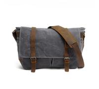 Sac en toile pour appareil photo, bandoulière rétro pour objectifs et accessoires, plusieurs compartiments, pour photographe extérieur et urbain (gris)