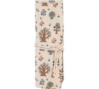 Sac en toile pour crayons, organisateur de pinceaux, sac à crayons, grande capacité, impression florale, sac à crayons à roulettes