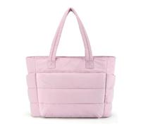 Sac En Toile Sac Fourre-tout For Femmes Loisirs Mode À Bandoulière Simple Maman Sortir Grande Capacité Voyage Fitness Main(Pink)