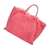Sac en toile spacieuse pour femme avec décorations à pompons Sacs occore Sac à main pour les voyages de travail et le détournement quotidien du trafic avec grande capacité Sac à bandoulière, a