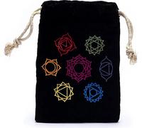 Sac en velours avec 7 chakras -- 19x13cm