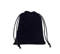 Sac en velours haut de gamme | Que ce soit pour le shopping, les voyages ou le rangement quotidien, il peut vous apporter un goût unique et unique ! VyL358 (noir, 13 x 18 cm)