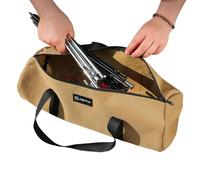 Sac enjacré de tente | Sac de rangement à double couche en toile à double couche | Sacs de rangement à ongles moulues, accessoires de tentes adaptés aux vents violents et à toutes sortes de couverture