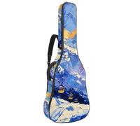 Sac esthétique pour guitare acoustique Snow Mountain avec 2 poches, bandoulière réglable et crochet arrière, convient pour guitares électriques, basses et guitares classiques, Montagne enneigée