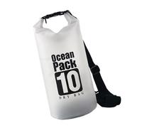 Sac étanche compact pliable avec bandoulière amovible en PVC transparent pour la plage, le camping, les aventures aquatiques, le rafting, la pêche, 10 l.