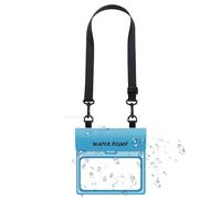 Sac étanche en PVC pour téléphone portable - Pochette anti-poussière pour smartphone pour la plage, les loisirs, le divertissement quotidien en plein air, bleu
