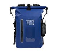 Sac étanche en PVC, sac à dos multi-usages, sac à dos flottant de grande capacité pour kayak, randonnée et activités de plein air, Noir , Bleu foncé (nouvelle édition 2026)