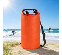 Sac étanche flottant et léger de 25 l pour kayak, bateau, pêche, natation et camping avec étui étanche pour téléphone - Orange
