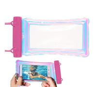 Sac étanche pour téléphone portable - Étui de plongée sous-marine réutilisable avec lanière - Accessoires de voyage portables, fournitures de plage pour le quotidien, les activités de plein air - Rose