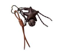 Sac étoile en cuir kaki fait à la main Origine Sac à monnaie unique Décoration de porte-monnaie ajoute une touche d'élégance à la vie quotidienne