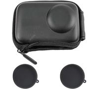 Sac Étui de Transport pour DJI Osmo Action 5 Pro/Action 4 / Action 3 Noir + Bouchon d'objectif en Caoutchouc Mini Sacs de Rangement.[G139]