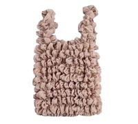 Sac extensible de grande capacité avec motif à bulles, matériau élastique pour le shopping et les voyages, pliable et polyester pour un rangement et un transport faciles (kaki)