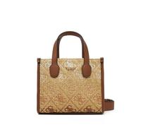 GUESS Femme Silvana 2 Compartment Mini Tote Fourre-Tout, Logo Cognac, Taille Unique