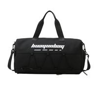 Sac Femme Polyvalent : bandoulière, fourre-Tout Voyage, Sport/Week-End/Yoga, avec Compartiment à Chaussures.(Black)