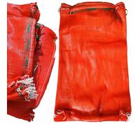 Sac Filet Rouge 60x90 cm - Résistance 35 kg | Lot de 100 | Aération Optimale | Pour Légumes, Bois, Déchets