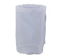 Sac filtrant en nylon 100/200/300 pour filtration d'aquarium et étang, 30 x 45 cm, réutilisable, avec cordon de serrage, blanc (300 mailles)