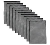 Sac filtrant pour aquarium, média filtrant, sac en filet en maille de Nylon avec fermeture éclair pour Aquarium, fontaine d'étang, boule Bio noire, 10 pièces peut fonctionner correctement et sav