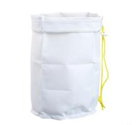 Sac filtrant robuste de 3,8 l pour le traitement des substances cultivées en jardin avec tissu composite 600D et maille haute densité pour une utilisation à long terme (blanc, 45 microns)