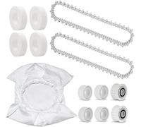 Sac filtre de piscine pour DX3 pour DX4 pour unités de nettoyage M3 Tissu haute densité Double couture Anneau en métal Ajustement sécurisé Grande capacité de filtration Kit de restauration 13 pièces