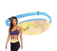 Sac Fourre-Tout À Bandoulière en Filet - Sac De Plage À Élingue Réglable | Pack De Hanche Sportif Respirant pour Les Vacances De Nage De Plage De Mercnic De Voyage | À Bandoulière De Pochette D'ép