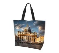 Sac fourre-tout à bandoulière grande capacité pour femme, motif basilique Saint-Pierre, sac fourre-tout polyvalent pour les trajets et le shopping