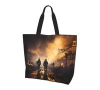 Sac fourre-tout à bandoulière grande capacité pour femme, pompiers, lutte contre les incendies, sac fourre-tout polyvalent pour les trajets et le shopping
