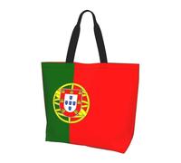 Sac fourre-tout à bandoulière pour femme - Grande capacité - Motif drapeau portugais - Sac fourre-tout polyvalent pour les trajets et le shopping