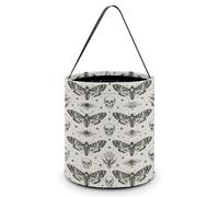 Sac fourre-tout à bonbons motif tête de mort et papillon, motif floral, multifonction, portable, pliable et réutilisable, avec poignée, idéal pour un anniversaire ou une fête.