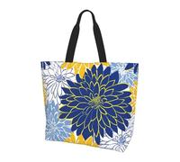 Sac fourre-tout à fleurs de chrysanthème pour femme - Sac à main à bandoulière - Résistant à l'eau - Grand sac à main avec poche intérieure pour le travail, les voyages, l'école