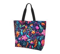 Sac fourre-tout à motif de fleurs et de feuilles, sac à main pour femme, sac à main avec poche intérieure pour le travail, les voyages, l'école