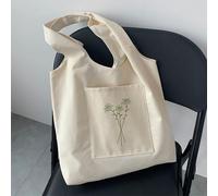 Sac fourre-tout à poignées doubles préppy floral avec graphisme, sac d'école, grande capacité, portable, pour adolescentes, étudiantes, travailleurs de bureau, parfait pour le travail, retour à l'écol