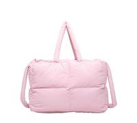 Sac fourre-tout à puffer Grand sac à main gonflé Puffy Sac Hobo Light Poindage Soft Tamped Shopper Sac pour femmes Travail Travail (rose)